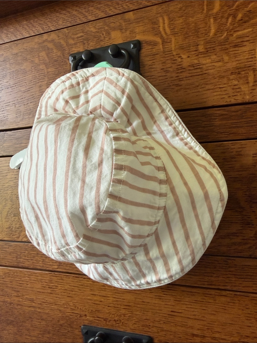 Pehr pink and white 6-12M Baby Sun Hat